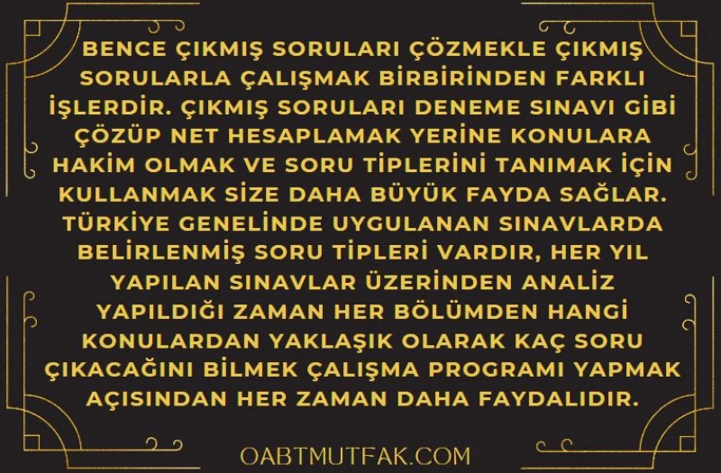 ÇIKMIŞ SORULAR